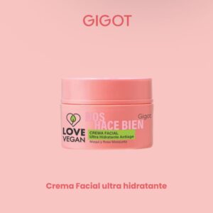Crema facial hidratante, Love Vegan – de la línea Gigot
