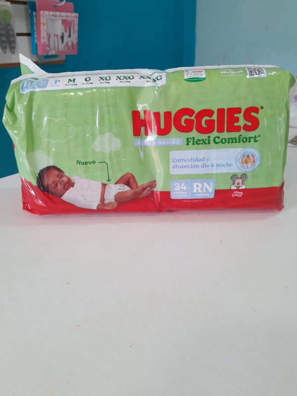 PAÑAL HUGGIES FLEXI COMFORT - RECIEN NACIDO